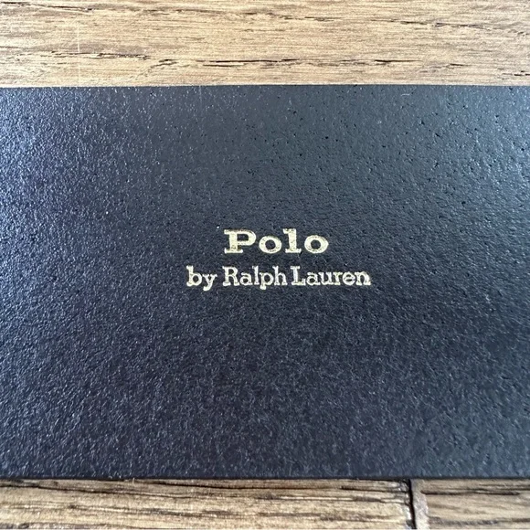 New Polo By Ralph Lauren Wide Brown Leather Belt Solid Brass Buckle XXS - Picture 6 of 11